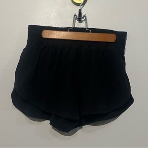 lululemon athletica Black Women's Layered Run Shorts lululemon track that 3in